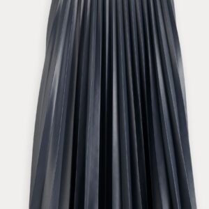 Pleather pleated skirt